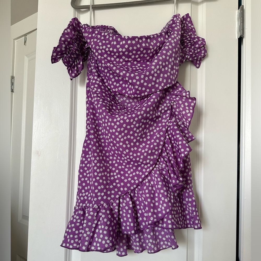 Purple Polka Dot Women’s Dress